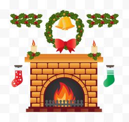 温暖圣诞节火炉