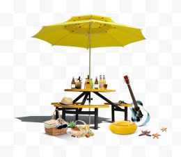野餐遮阳伞夏天