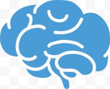 蓝色的科技智能大脑...