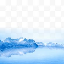 蓝色冰山海水海报