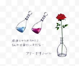 瓶子和玫瑰花