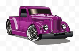 紫色轿车
