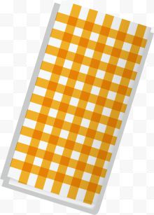 橘色条纹格子矢量餐巾