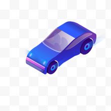 紫色创意小汽车