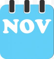 11月蓝色背景日历
