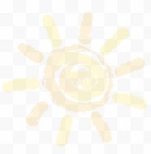 开学季黄色手绘太阳