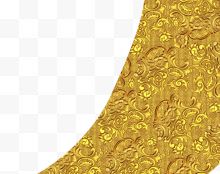 黄色浮雕花纹装饰