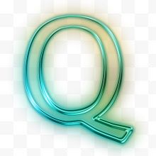 荧光绿字母Q