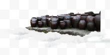 中国风复古水缸