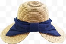 创意蓝色蝴蝶结沙滩帽