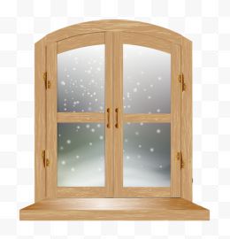 冬天木窗