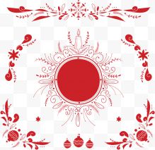 红色节日花纹
