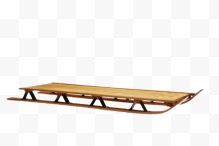 木头平板雪橇
