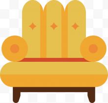创意黄色王冠沙发