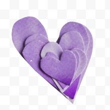 创意情人节紫色叠加爱心七夕节法