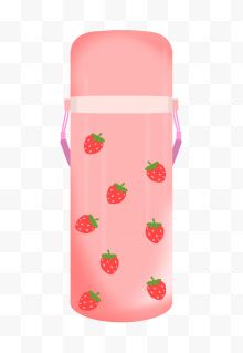 粉色草莓图案杯子