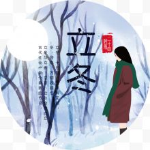 雪地上的女孩