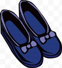蓝色女性鞋子图