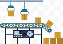 矢量货物传送带下载