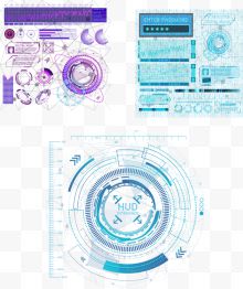 紫色科学数据背景矢量