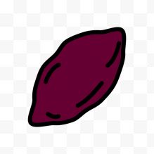 卡通紫色红薯