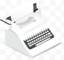 白色复古风打字机