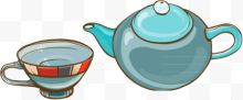 卡通漫画茶壶杯子免费下载