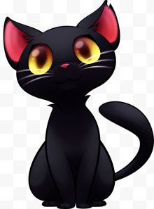 一只黑色猫咪