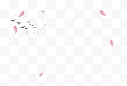 立绘粉红桃花背景矢量