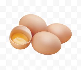 打开的鸡蛋与完整的鸡蛋...