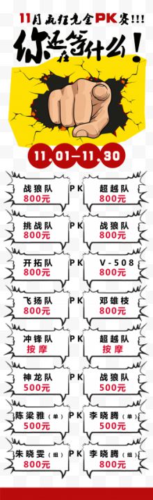 11月团队疯狂PK竞金大赛