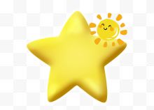 卡通黄色星星太阳