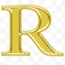 金色金色字体R