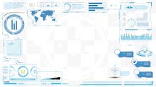 高科技蓝色信息图表