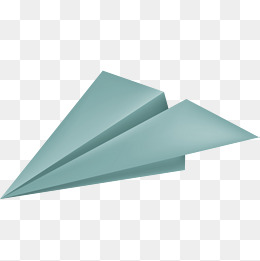 绿色简约纸飞机装饰图案