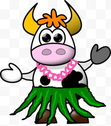卡通热舞的奶牛