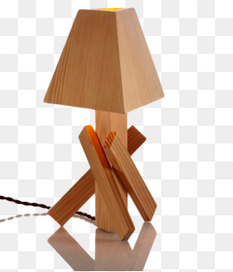 原木的台灯