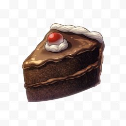 奶油巧克力蛋糕卡通手绘装饰图标