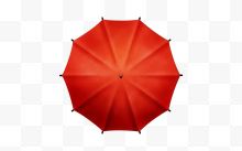 红色雨伞俯视图