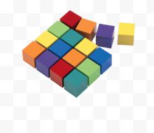 彩色整齐排列方体