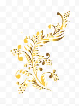 金色花纹装饰