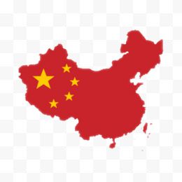 中国地图五星红旗