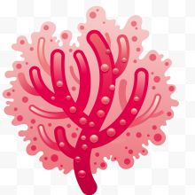 卡通粉色珊瑚