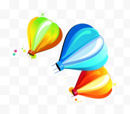 手绘彩色氢气球宣传单