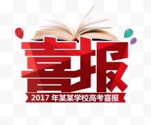 红色的喜报字