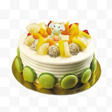 五彩精致水果生日蛋糕