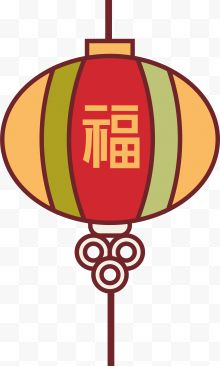 中式传统灯笼福字装饰图案...