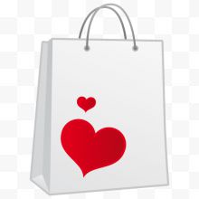 情人节购物袋图标