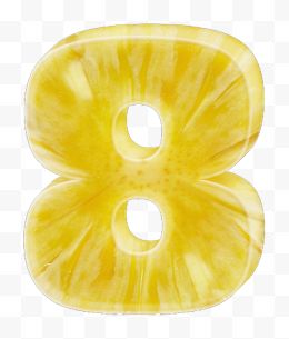 菠萝水果造型阿拉伯数字8