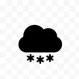 大雪的天气符号图标